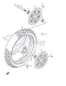 DL650 (E2) V-Strom drawing FRONT WHEEL