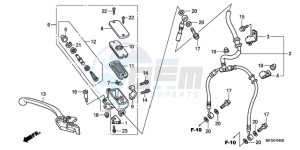 CB600F3A UK - (E / MKH ST) drawing FR. BRAKE MASTER CYLINDER (CB600F/F3)