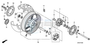 CBF1000T9 Europe Direct - (ED) drawing REAR WHEEL