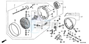 VT750CSC drawing HEADLIGHT (VT750CS/ C/ CA)