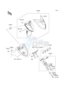 VN 1700 E [VULCAN 1700 CLASSIC] (9G-9FA) E9FA drawing TAILLIGHT-- S- -