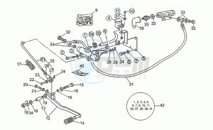 SP III 1000 drawing Rear brake m.cyl. Mod.group