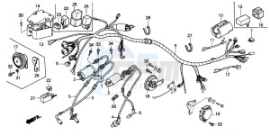 VT1100C SHADOW drawing WIRE HARNESS/ IGNITION COIL