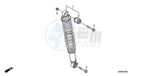 TRX250TEA Europe Direct - (ED / EC) drawing REAR CUSHION