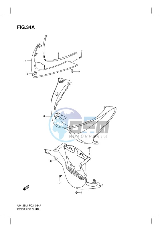 FRONT LEG SHIELD (MODEL EXECUTIVE P19)