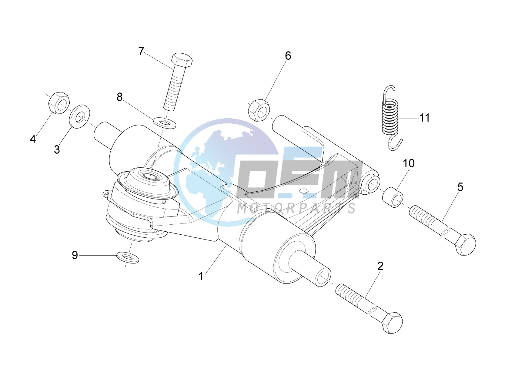 Swinging arm