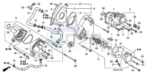 CB1300SA9 Australia - (U / ABS BCT MME TWO) drawing LEFT REAR COVER/WATER PUM P