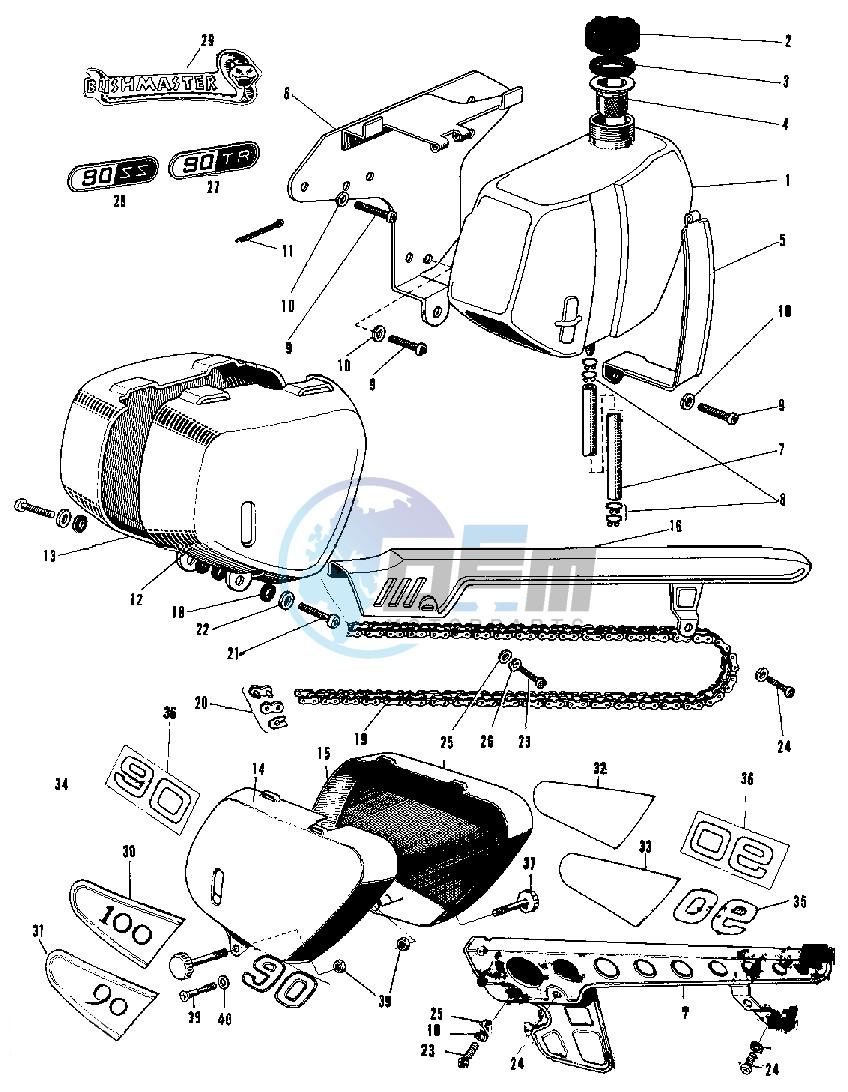 OIL TANK_CHAIN COVER_CHAIN_SIDE COVER -- 69-73- -