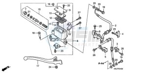 FES1259 UK - (E / MKH) drawing FR. BRAKE MASTER CYLINDER (FES125)(FES150)