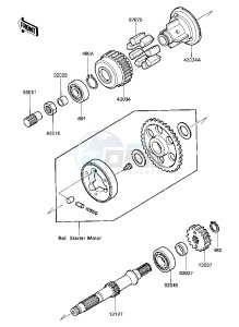 ZX 600 A [NINJA 600] (A1-A2) [NINJA 600] drawing SECONDARY SHAFT