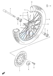 TU250X (E2) drawing FRONT WHEEL