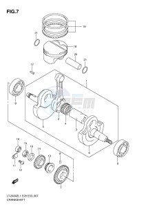 LT-Z400 (E28-E33) drawing CRANKSHAFT