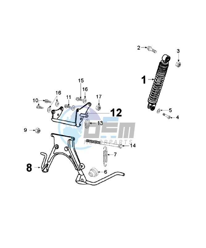 REAR SHOCK AND STAND