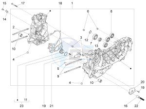 GTS SUPER 150 4T 3V IE NOABS E3 (APAC) drawing Crankcase