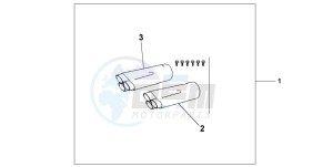 GL1500C F6C drawing EX PIPE FINISHER