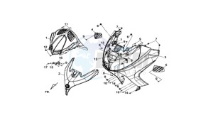 MAXSYM 400 EFI drawing FR PLATE