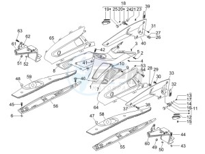 Nexus 250 e3 drawing Central cover - Footrests