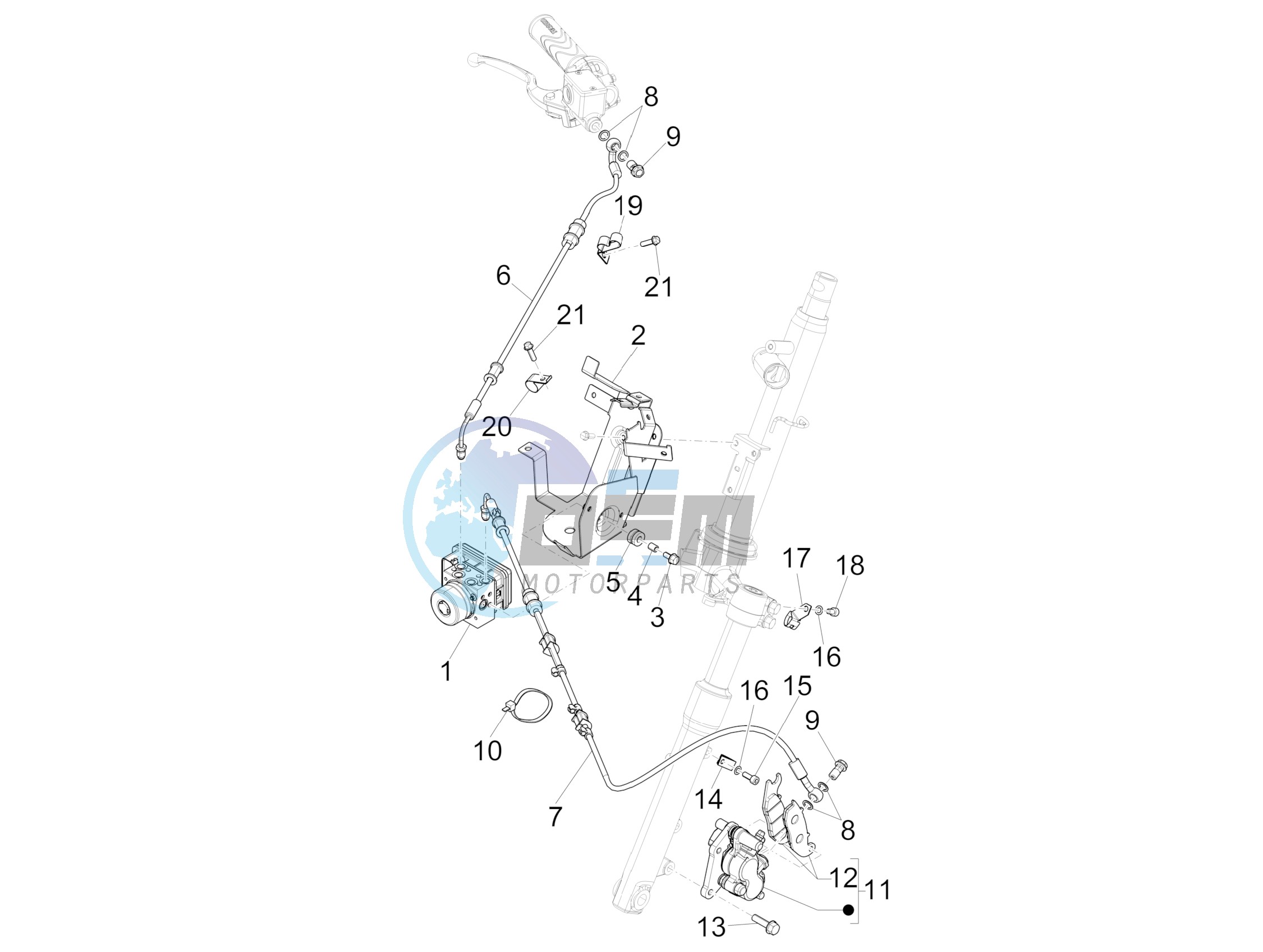 Brakes pipes - Calipers (ABS)