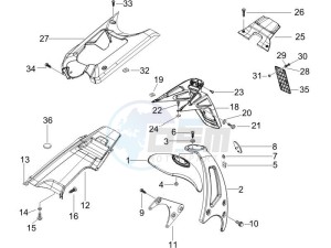 NRG 50 power DD drawing Rear cover - Splash guard