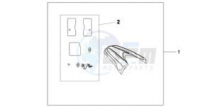 CB600F39 F / CMF ST drawing REAR SEAT COWL QUASAR SILVER METALLIC