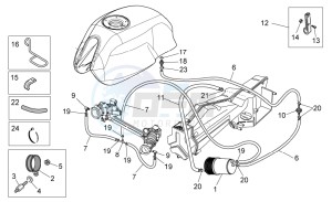 V7 CafÃ¨ 750 drawing Fuel vapour recover system