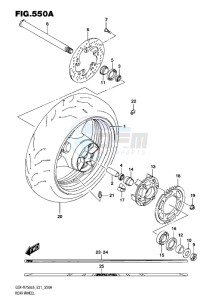 GSX-R750 drawing REAR WHEEL L6