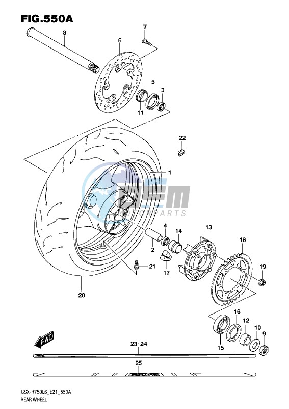 REAR WHEEL L6