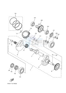 YFM700FWB KODIAK 700 (B165) drawing CRANKSHAFT & PISTON