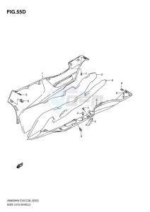 AN650 (E3-E28) Burgman drawing SIDE LEG SHIELD (MODEL AN650L0)