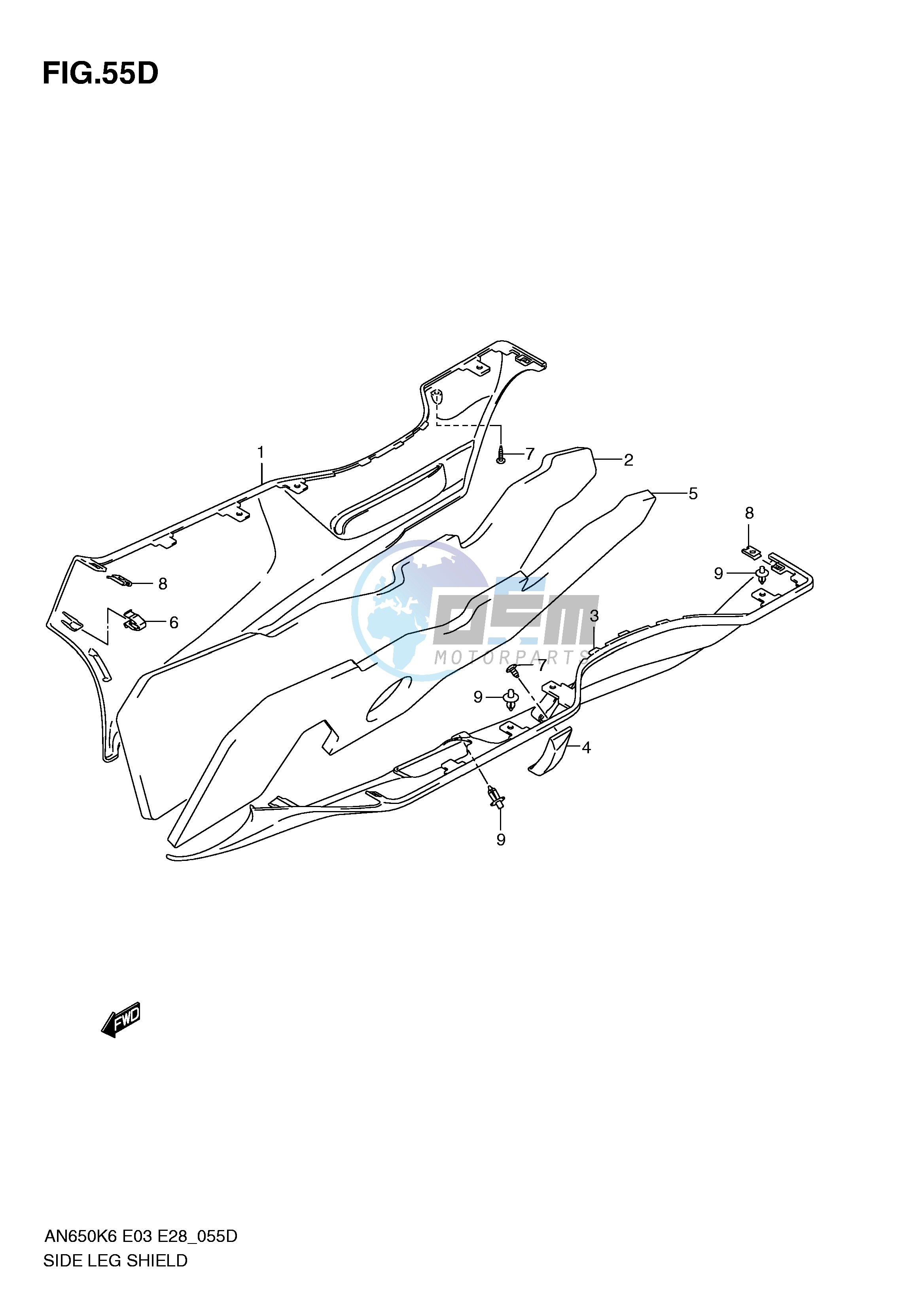 SIDE LEG SHIELD (MODEL AN650L0)