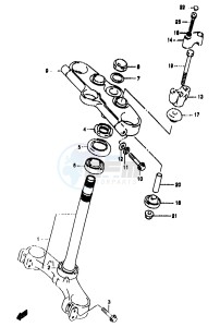 GSF1200A (E18) drawing STEERING STEM (GSF1200SAV SAW SAX SAY)