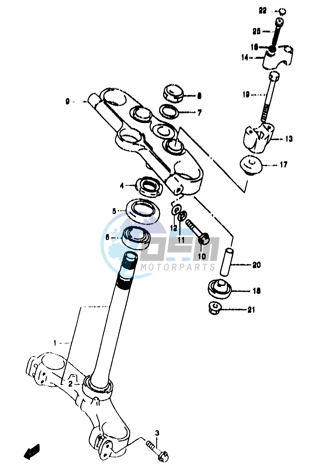 STEERING STEM (GSF1200SAV SAW SAX SAY)