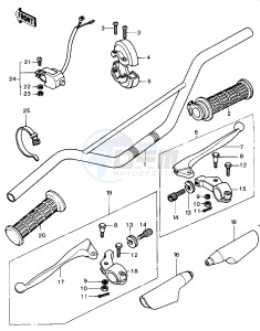 KDX 400 A [KDX400] (A1-A2) [KDX400] drawing HANDLEBAR