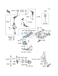 NINJA ZX-6RR ZX600-N1H FR GB XX (EU ME A(FRICA) drawing Ignition Switch