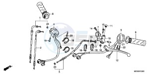 NT700VAB drawing HANDLE LEVER/ SWITCH/ CABLE