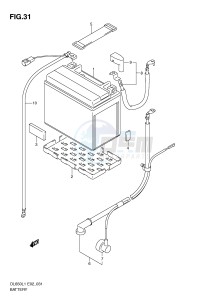 DL650 (E2) V-Strom drawing BATTERY (DL650AL1 E19)