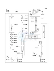 EX 500 D [NINJA 500R] (D6F-D9F) D6F drawing FRONT FORK-- D6F- -