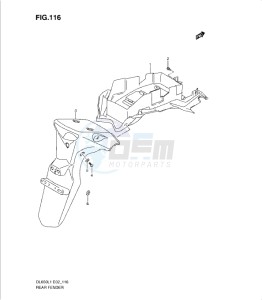 DL650 drawing REAR FENDER (DL650AUEL1 E19)