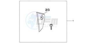 CBR1000RR9 Australia - (U / PSW) drawing FAIRING SCUFF PAD