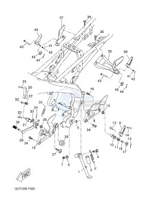 MT125 MT-125 (5D7C 5D7C 5D7C 5D7C) drawing STAND & FOOTREST