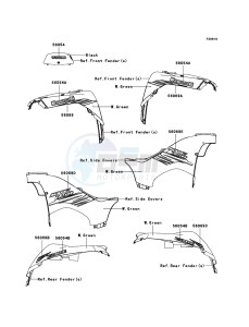 KVF750_4X4 KVF750DBF EU GB drawing Decals(W.Green)
