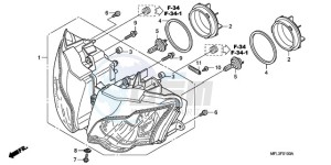 CBR1000RA9 KO / ABS HRC MME drawing HEADLIGHT