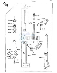 ZX 750 H [NINJA ZX-7] (H2) [NINJA ZX-7] drawing FRONT FORK