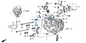 NSS250 JAZZ drawing CYLINDER HEAD