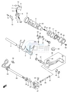 GSX600F (E2) Katana drawing GEAR SHIFTING