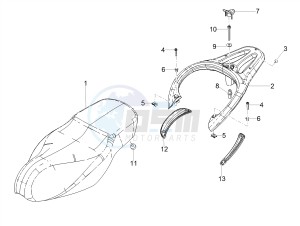 SCARABEO 50 2T CARBURATORE E4 CLASSIC (EMEA) drawing Saddle