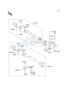 KAF 950 A [MULE 2510 DIESEL] (A1-A3) [MULE 2510 DIESEL] drawing DRIVE SHAFT-PROPELLER