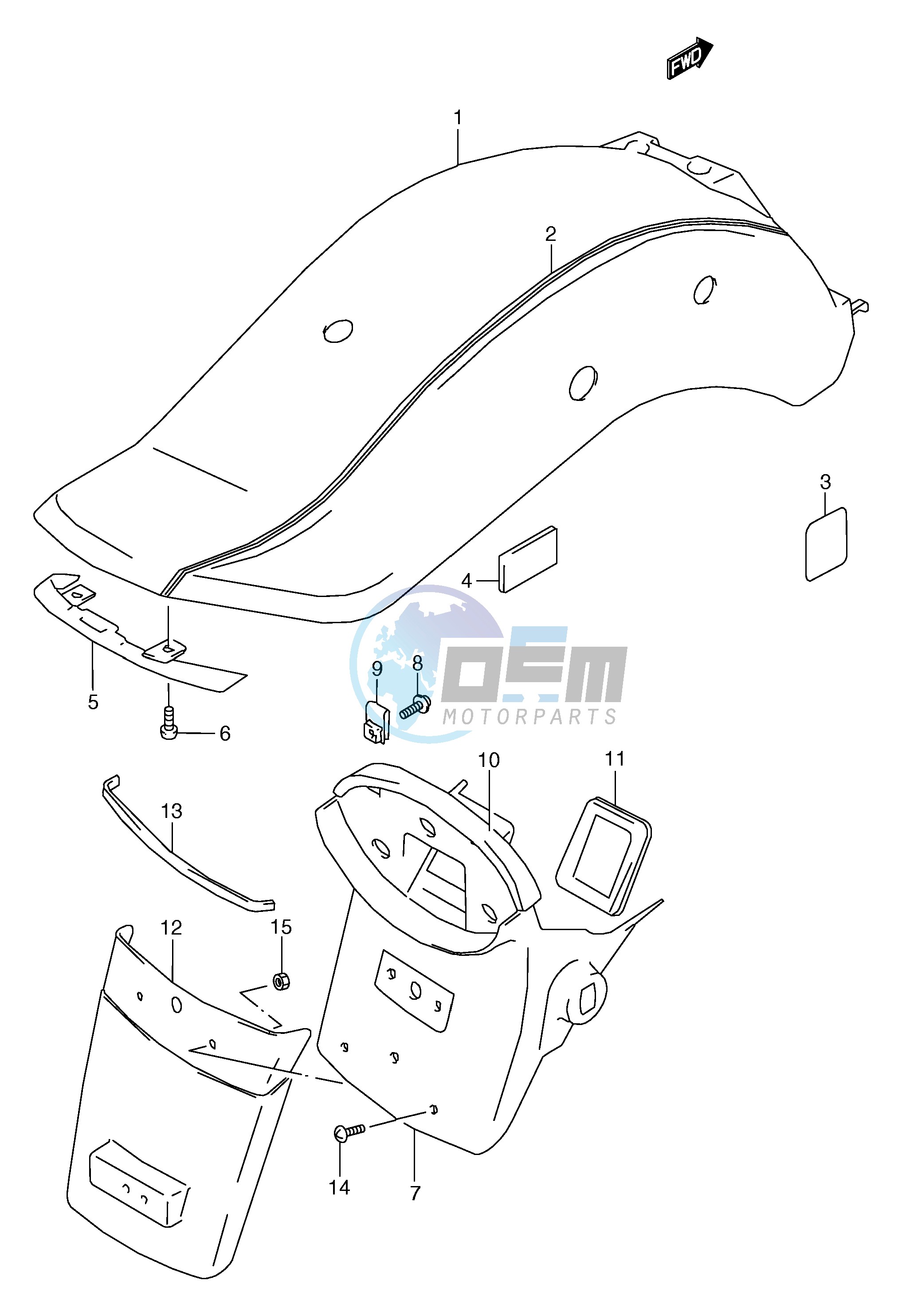 REAR FENDER (MODEL X)