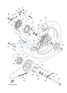 YB125 (2CS3) drawing REAR WHEEL