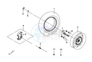 E-VIRID drawing REAR WHEEL / CENTRAL STAND